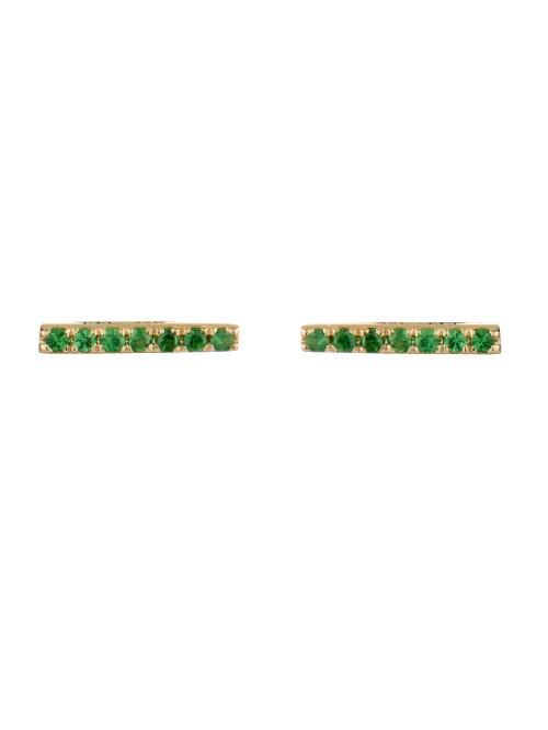 Ef Collection Tsavorite And Yellow-gold Earrings