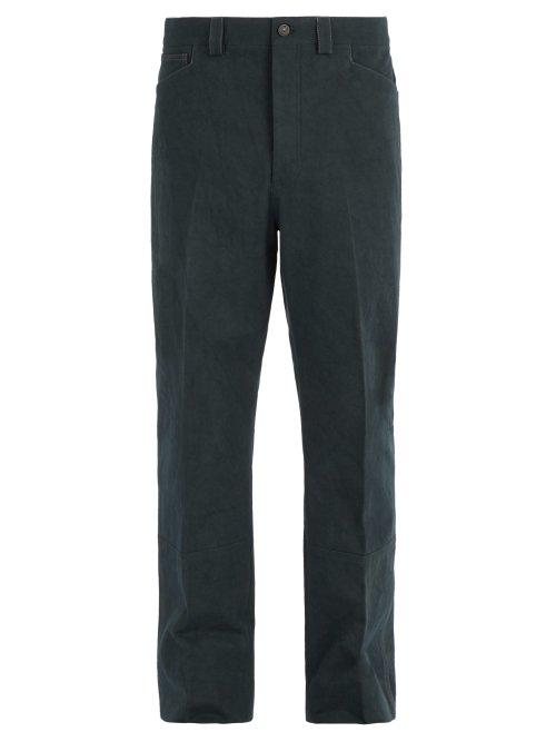 Matchesfashion.com Lanvin - Straight Leg Cotton Trousers - Mens - Grey