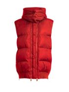 Matchesfashion.com Stella Mccartney - Detachable Hood Quilted Gilet - Womens - Dark Red