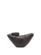 Lemaire - Croissant Leather Coin Purse - Mens - Dark Brown