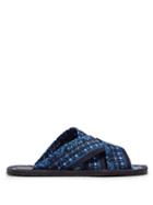Matchesfashion.com Etro - Geometric Printed Canvas Slides - Mens - Blue