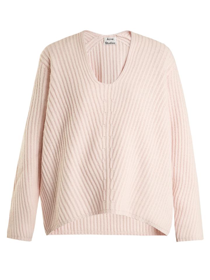 Acne Studios Deborah Oversized V-neck Wool Sweater