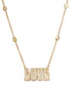Jacquie Aiche - Love Diamond & 14kt Gold Necklace - Womens - Yellow Gold