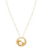 Matchesfashion.com Alighieri - Pearl Hoop 24kt Gold-plated Necklace - Womens - Gold
