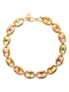 Sylvia Toledano - Neo Enamel Chain Necklace - Womens - Gold Multi