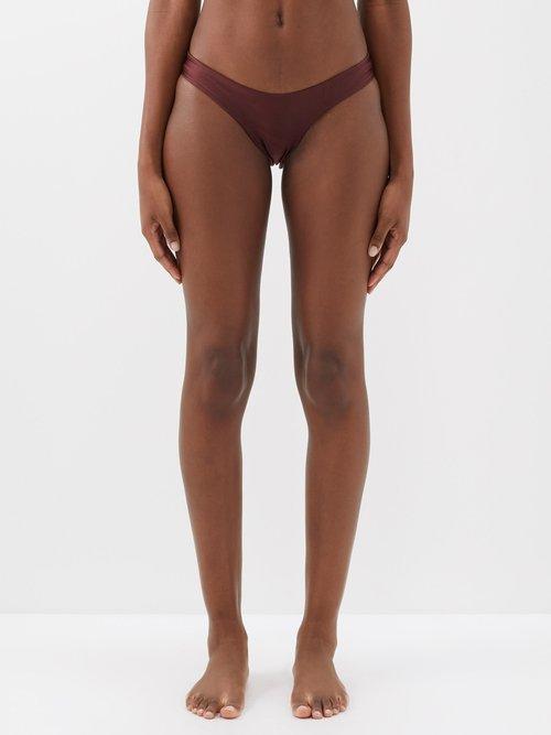 Haight - Leila Low-rise Bikini Briefs - Womens - Brown