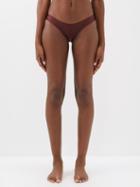 Haight - Leila Low-rise Bikini Briefs - Womens - Brown