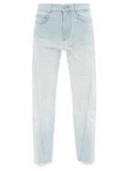 Stella Mccartney - Twisted-seam Cropped Jeans - Womens - Light Denim