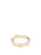 Rainbow K - Bamboo Diamond & 14kt Gold Ring - Womens - Gold Multi