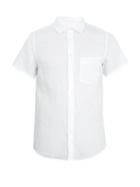 Matchesfashion.com Frescobol Carioca - Point Collar Short Sleeve Linen Shirt - Mens - White