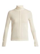 Matchesfashion.com Chlo - Roll Neck Ribbed Wool Sweater - Womens - Ivory