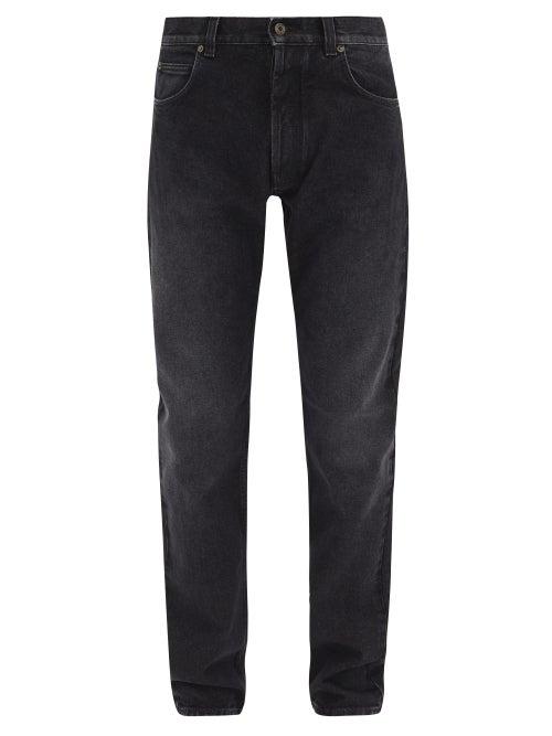 Matchesfashion.com Loewe - Anagram-print Straight-leg Jeans - Mens - Black