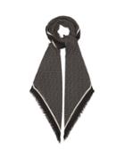 Saint Laurent - Polka-dot Wool-faille Scarf - Womens - Black White