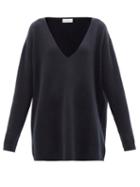 Raey - Deep V-neck Cashmere Jumper - Womens - Navy