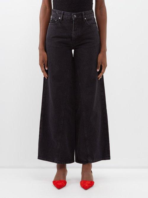Ganni - Jozey Wide-leg Jeans - Womens - Black