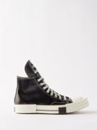 Rick Owens - Tubodrk Metallic-effect High-top Trainers - Mens - Black
