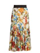 Dolce & Gabbana Floral-print Midi Skirt