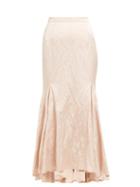 Matchesfashion.com Brock Collection - Godet Insert Satin Twill Maxi Skirt - Womens - Pink