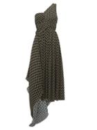 Matchesfashion.com Preen By Thornton Bregazzi - Jerica Geometric Print Pleated Chiffon Dress - Womens - Black Multi