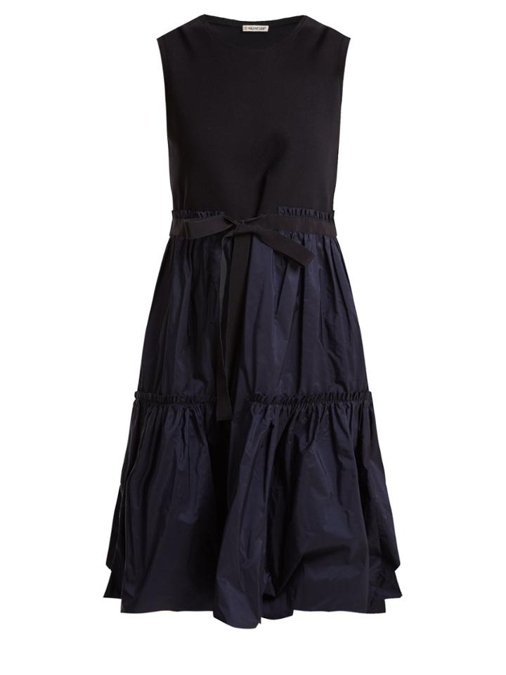 Moncler Abito Gathered Cotton-blend Dress