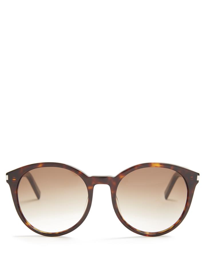 Saint Laurent Classic Round-frame Acetate Sunglasses