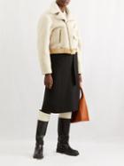Chlo - Shearling Biker Jacket - Womens - Beige
