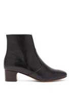 Matchesfashion.com A.p.c. - Joey Leather Ankle Boots - Womens - Black