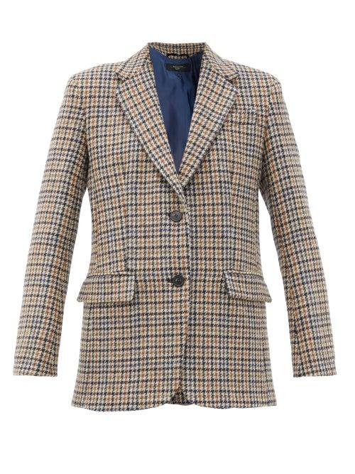 Matchesfashion.com Weekend Max Mara - Douglas Blazer - Womens - Beige Multi