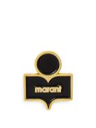 Matchesfashion.com Isabel Marant - Marant Logo Pin Brooch - Womens - Black