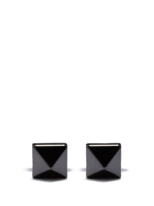 Valentino Garavani - Rockstud Earrings - Womens - Black