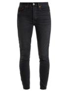 Matchesfashion.com Re/done Originals - Zip Cuff High Rise Skinny Jeans - Womens - Black