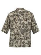 Matchesfashion.com Lemaire - Marbled Print Cotton Shirt - Mens - Black