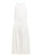 Matchesfashion.com Three Graces London - Gisella Dropped Waist Cotton Maxi Dress - Womens - White
