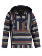 Matchesfashion.com Alanui - Eclipse Striped Cashmere Hooded Sweater - Mens - Blue