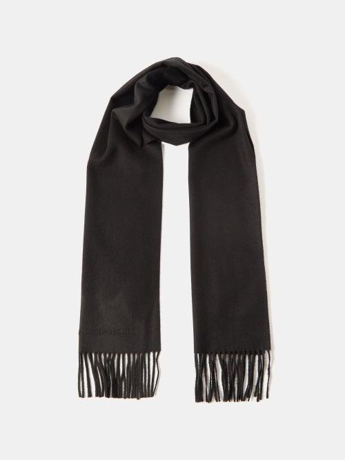 Alexander Mcqueen - Logo-embroidered Cashmere Scarf - Mens - Black