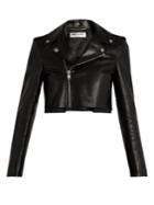 Saint Laurent Cropped Leather Jacket