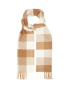 Matchesfashion.com Johnston's Of Elgin - Checked Cashmere-blend Scarf - Womens - Brown White