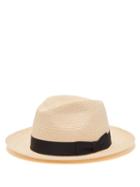 Matchesfashion.com Lock & Co. Hatters - Grosgrain Trim Hemp Panama Hat - Mens - Beige