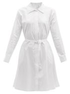 Matchesfashion.com Norma Kamali - Boyfriend Cotton-poplin Shirt Dress - Womens - White
