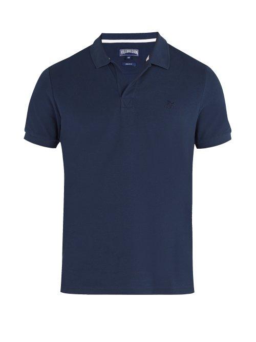 Matchesfashion.com Vilebrequin - Palatin Cotton Piqu Polo Shirt - Mens - Navy