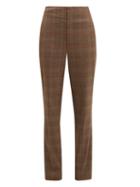 Matchesfashion.com Tibi - James Checked Tapered Trousers - Womens - Brown