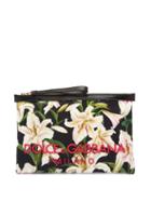Matchesfashion.com Dolce & Gabbana - Lily Print Pouch Clutch - Womens - Black Multi
