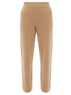 Falke - Wide-leg Cashmere Track Pants - Womens - Camel