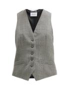 Matchesfashion.com Pallas X Claire Thomson-jonville - Prince Of Wales Check Wool Waistcoat - Womens - Grey Multi