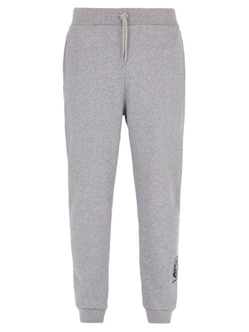Matchesfashion.com A.p.c. - Denise Logo Print Cotton Jersey Track Pants - Mens - Grey