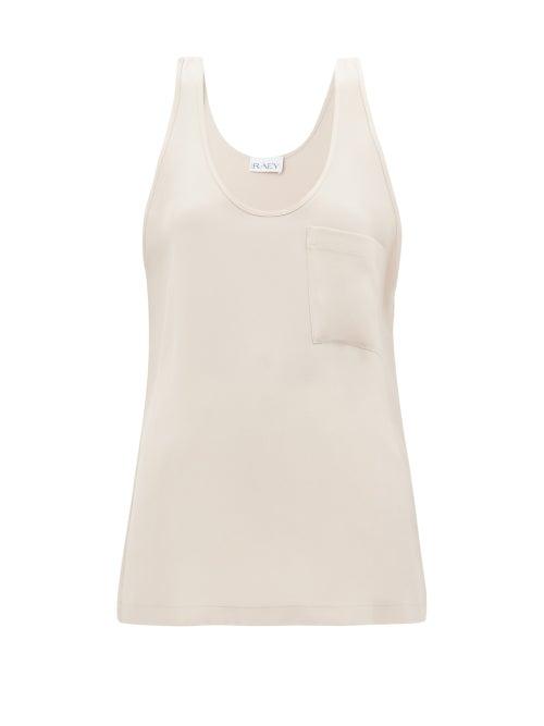 Raey - Oversized Woven-silk Tank Top - Womens - Light Pink
