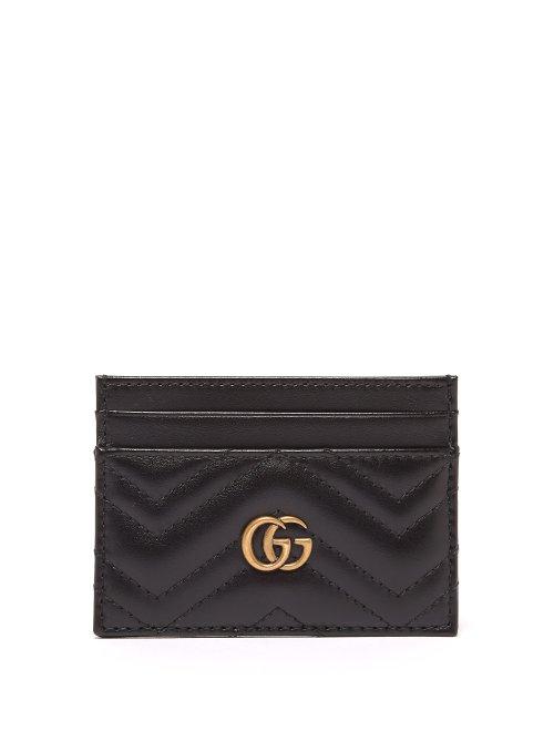 Matchesfashion.com Gucci - Gg Marmont Leather Cardholder - Womens - Black