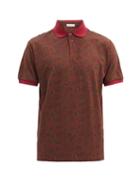 Matchesfashion.com Etro - Paisley-print Cotton-piqu Polo Shirt - Mens - Red Multi