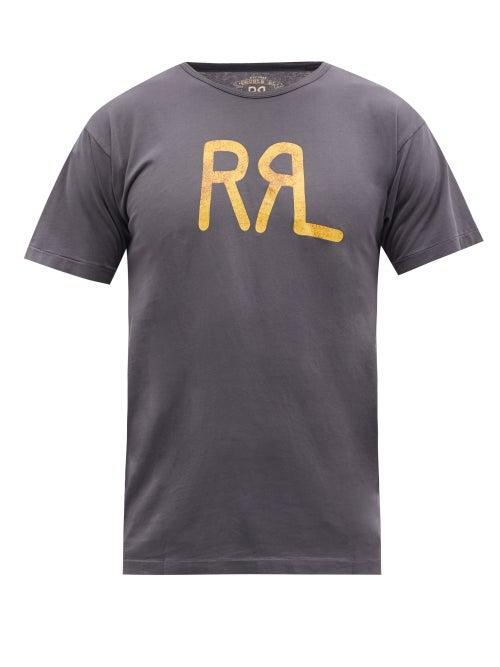 Rrl - Logo-print Cotton-jersey T-shirt - Mens - Navy