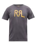 Rrl - Logo-print Cotton-jersey T-shirt - Mens - Navy
